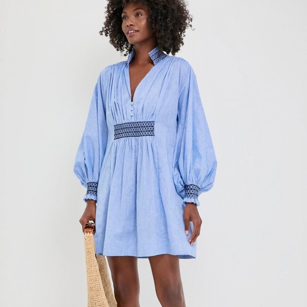 Tuckernuck Embroidered Chambray Aubury Dress